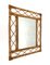 Mid-Century French Riviera Bamboo & Rattan Wall Mirror, France, 1960s 3