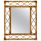 Mid-Century French Riviera Bamboo & Rattan Wall Mirror, France, 1960s 1