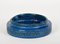 Blau glasierter Mid-Century Keramik Aschenbecher von Aldo Londi für Bitossi, Italien, 1960er 5