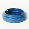 Mid-Century Blue Glazed Ceramic Ashtray by Aldo Londi for Bitossi, Italy, 1960s 2
