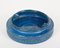 Mid-Century Blue Glazed Ceramic Ashtray by Aldo Londi for Bitossi, Italy, 1960s 6