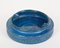 Mid-Century Blue Glazed Ceramic Ashtray by Aldo Londi for Bitossi, Italy, 1960s, Image 6