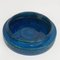 Blau glasierter Mid-Century Keramik Aschenbecher von Aldo Londi für Bitossi, Italien, 1960er 11