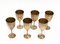 Mid-Century Italian Regency Solid Brass Chalices, 1980s, Set of 6, Image 5