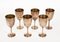 Mid-Century Italian Regency Solid Brass Chalices, 1980s, Set of 6 6