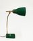 Mid-Century Adjustable Green Brass and Cast Iron Table Lamp by Gebrüder Cosack, 1950s 15