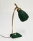 Verstellbare Mid-Century Tischlampe aus grünem Messing & Gusseisen von Gebrüder Cosack, 1950er 16