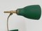 Verstellbare Mid-Century Tischlampe aus grünem Messing & Gusseisen von Gebrüder Cosack, 1950er 8