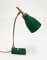 Verstellbare Mid-Century Tischlampe aus grünem Messing & Gusseisen von Gebrüder Cosack, 1950er 7