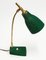 Mid-Century Adjustable Green Brass and Cast Iron Table Lamp by Gebrüder Cosack, 1950s, Image 14