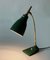 Verstellbare Mid-Century Tischlampe aus grünem Messing & Gusseisen von Gebrüder Cosack, 1950er 4