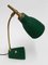 Verstellbare Mid-Century Tischlampe aus grünem Messing & Gusseisen von Gebrüder Cosack, 1950er 10