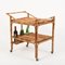 French Riviera Rectangular Bamboo and Rattan Trolley Bar Cart, France, 1960s, Image 7