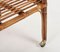 French Riviera Rectangular Bamboo and Rattan Trolley Bar Cart, France, 1960s 11