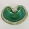 Mid-Century Italian Green and Gold Sommerso Bullicante Murano Glass Bowl, 1960 6