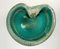 Mid-Century Italian Green and Gold Sommerso Bullicante Murano Glass Bowl, 1960 19