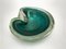 Mid-Century Italian Green and Gold Sommerso Bullicante Murano Glass Bowl, 1960, Image 13