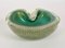 Mid-Century Italian Green and Gold Sommerso Bullicante Murano Glass Bowl, 1960, Image 7