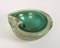 Mid-Century Italian Green and Gold Sommerso Bullicante Murano Glass Bowl, 1960 8