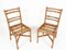 Mid-Century Italian Rattan Side Chairs with Rattan Sticks Seat, 1970s, Set of 6 3