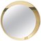 Mid-Century Italian Round Mirror with Double Brassed Gold Frame by Galimberti Lino, 1975, Image 1