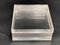 Italienische quadratische dekorative Box aus Acrylglas & Silber, 1970er 14