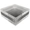 Italienische quadratische dekorative Box aus Acrylglas & Silber, 1970er 1