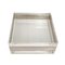 Italienische quadratische dekorative Box aus Acrylglas & Silber, 1970er 3