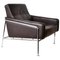 Mid-Century Dark Brown Leather Lounge Chair Attributed to Arne Jacobsen, 1956 1