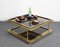 Mid-Century Italian Brass, Chrome and Glass Coffee Table, Image 8