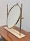 Italian Polished Brass Table Mirror with Adjustable Marble Vanity Base, 1950s 9