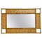 Espejo italiano rectangular con estructura de bambú, ratán y mimbre, años 70, Imagen 1
