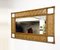 Espejo italiano rectangular con estructura de bambú, ratán y mimbre, años 70, Imagen 4