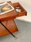 Mid-Century Italian Wooden Bar Trolley with Bottle Holder and Drawer, 1960s 16