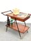 Mid-Century Italian Wooden Bar Trolley with Bottle Holder and Drawer, 1960s 6