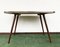 Mid-Century Italian Beech and Brass Coffee Table with Compass Leg, 1960s 6