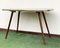 Mid-Century Italian Beech and Brass Coffee Table with Compass Leg, 1960s 5