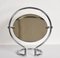 Miroir de Coiffeuse Rond Mid-Century en Acier Chromé, Italie, 1970s 10