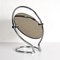 Mid-Century Italian Round Double Sided Chromed Steel Dressing Mirror, 1970s, Image 4