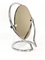 Mid-Century Italian Round Double Sided Chromed Steel Dressing Mirror, 1970s 8