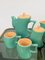 Italian Green Ceramic Memphis Tea Set by Massimo Iosa Ghini for Naj-Oleari, 1985 9