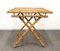 Mid-Century Italian Bamboo and Rattan Foldable Table and Four Chairs, 1960s, Set of 5, Image 11