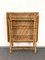 Italienischer Mid-Century Klapptisch und Vier Stühle aus Bambus & Rattan, 1960er, 5er Set 15