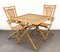 Mid-Century Italian Bamboo and Rattan Foldable Table and Four Chairs, 1960s, Set of 5 4