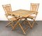 Mid-Century Italian Bamboo and Rattan Foldable Table and Four Chairs, 1960s, Set of 5, Image 4