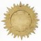 Mid-Century Italian Gilded Plastic Round Sunburst Wall Mirror, 1970s 9