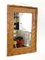 Mid-Century Italian Rectangular Mirror with Bamboo Wicker Woven Frame, 1960s 2