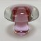 Italian Pink Murano Glass Paperweight in the Shape of a Mushroom, 1960s 2