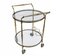 French Round Bar Trolley with Bottle Holder by Maison Baguès, 1950s 7