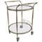 French Round Bar Trolley with Bottle Holder by Maison Baguès, 1950s 1